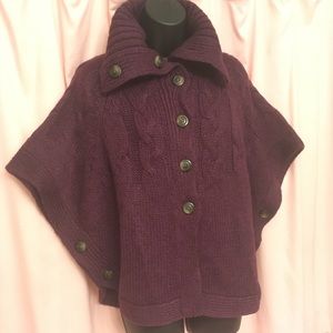 Old Navy purple sweater shawl size small
